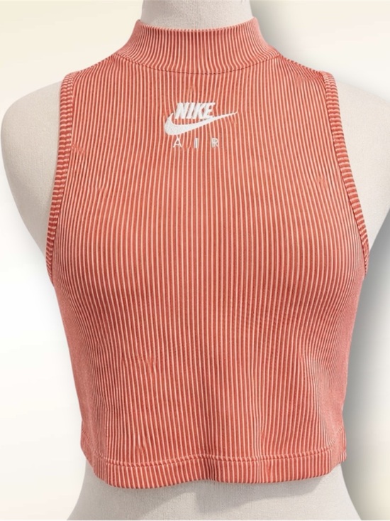 Nike Tops - Red and White Nike Air Striped Crop Top Size XS